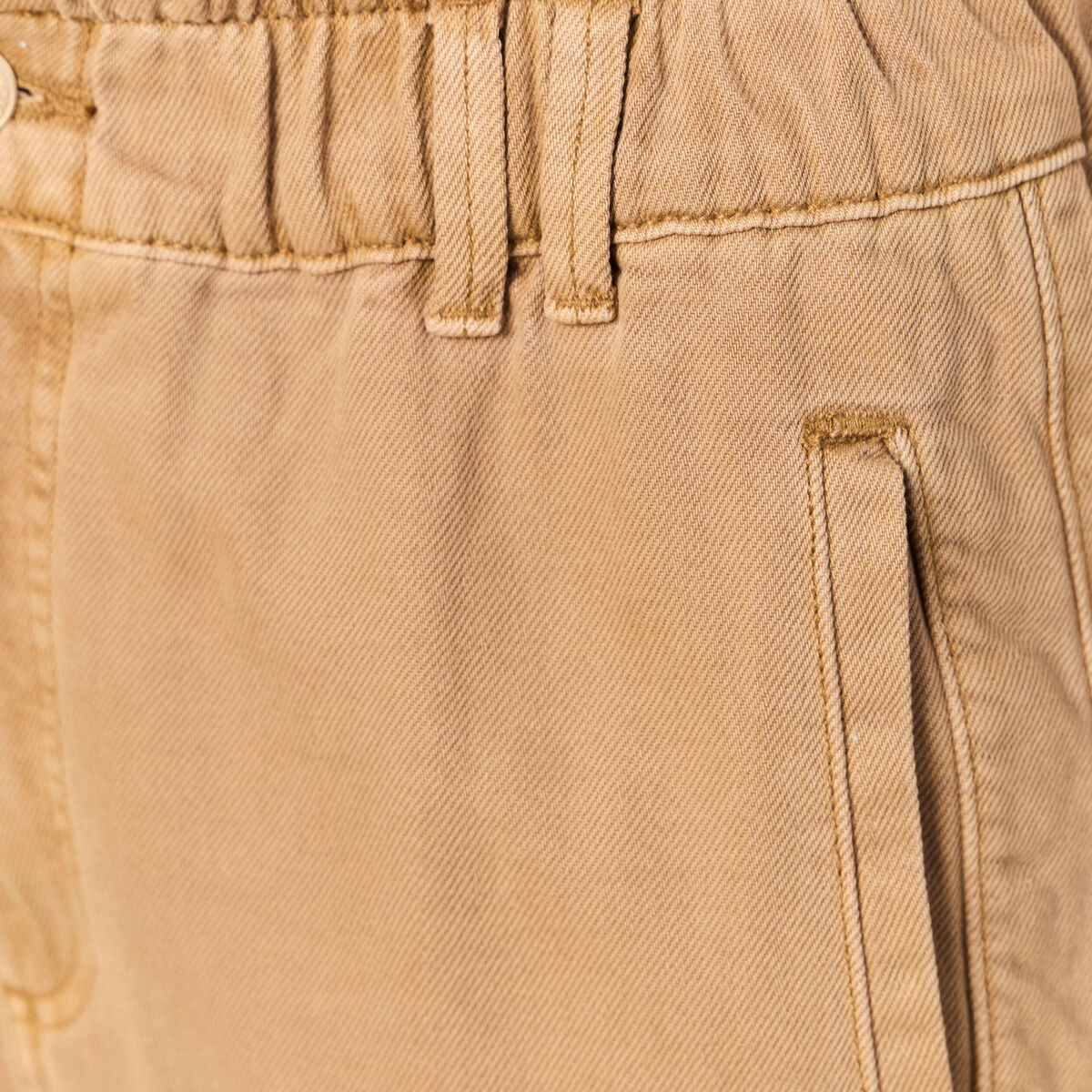 Jeans slouchy 7/8ème vert kaki femme
