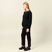 Sweat manches longues perles noir femme