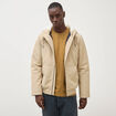 Parka courte &agrave; capuche beige homme