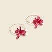 Boucles d'oreilles créoles rouge femme