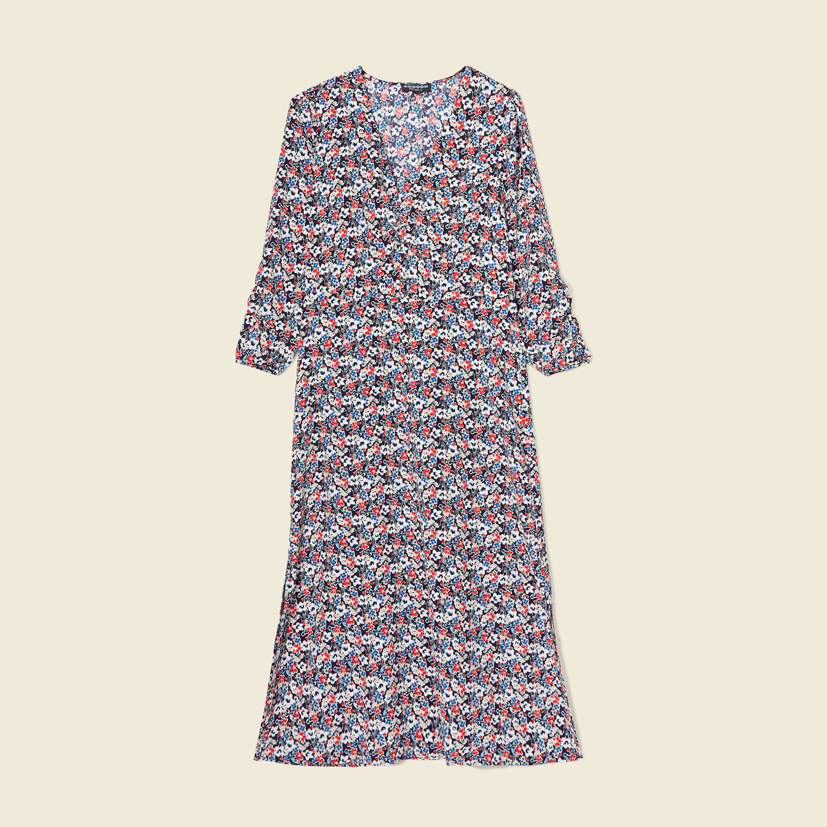 Robe longue éco-responsable bleu marine femme