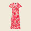 Robe longue éco-responsable rouge femme
