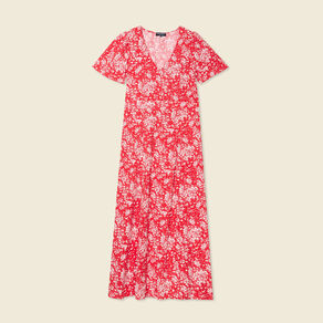 robe longue eco responsable rouge femme Robe longue éco-responsable rouge femme