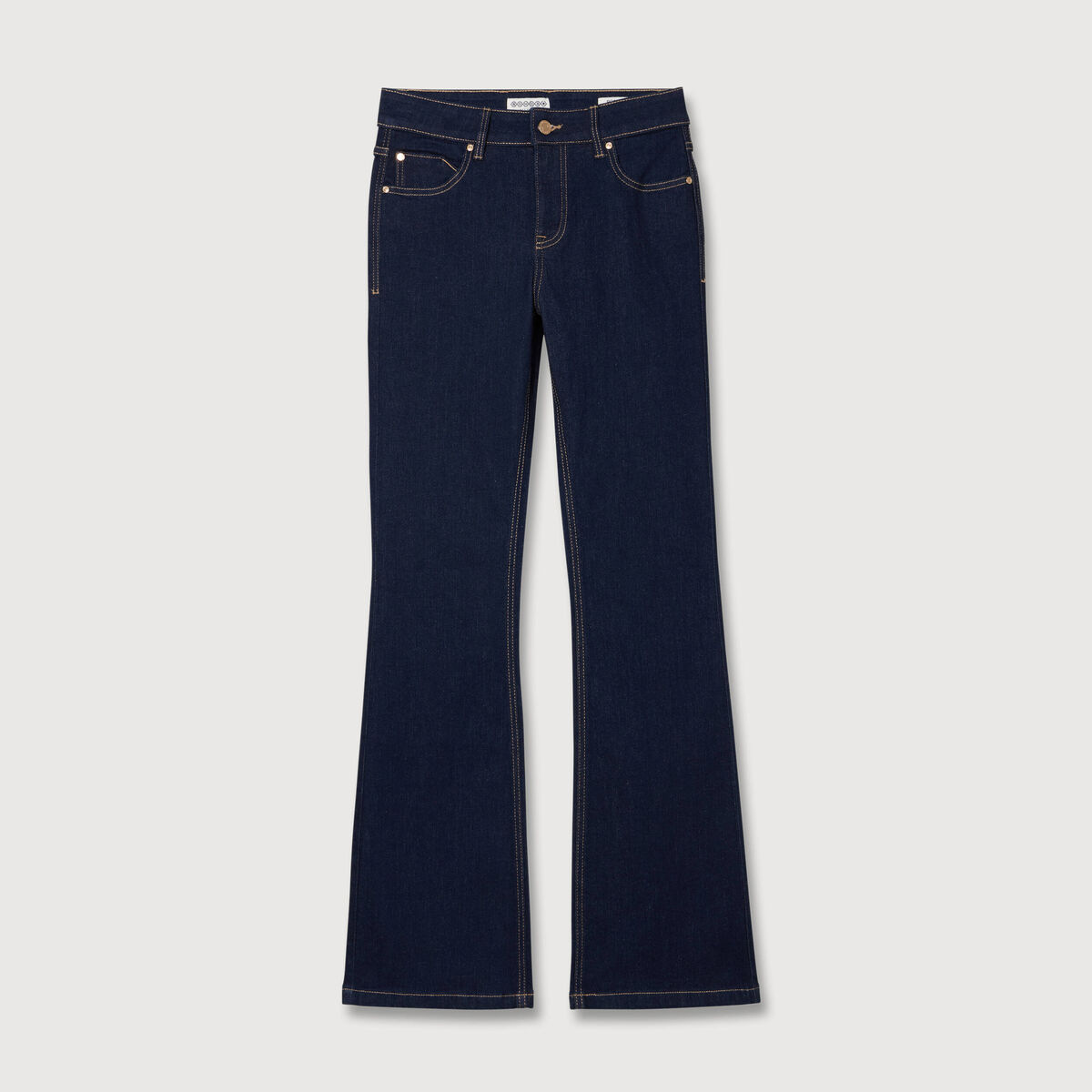 Jeans bootcut denim brut rinse femme