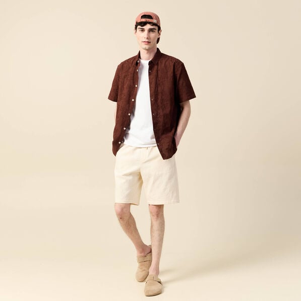 chemise manches courtes bordeaux homme Chemise manches courtes bordeaux homme