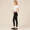 Jeans skinny zippé denim noir femme