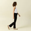 Jeans bootcut taille haute denim noir femme