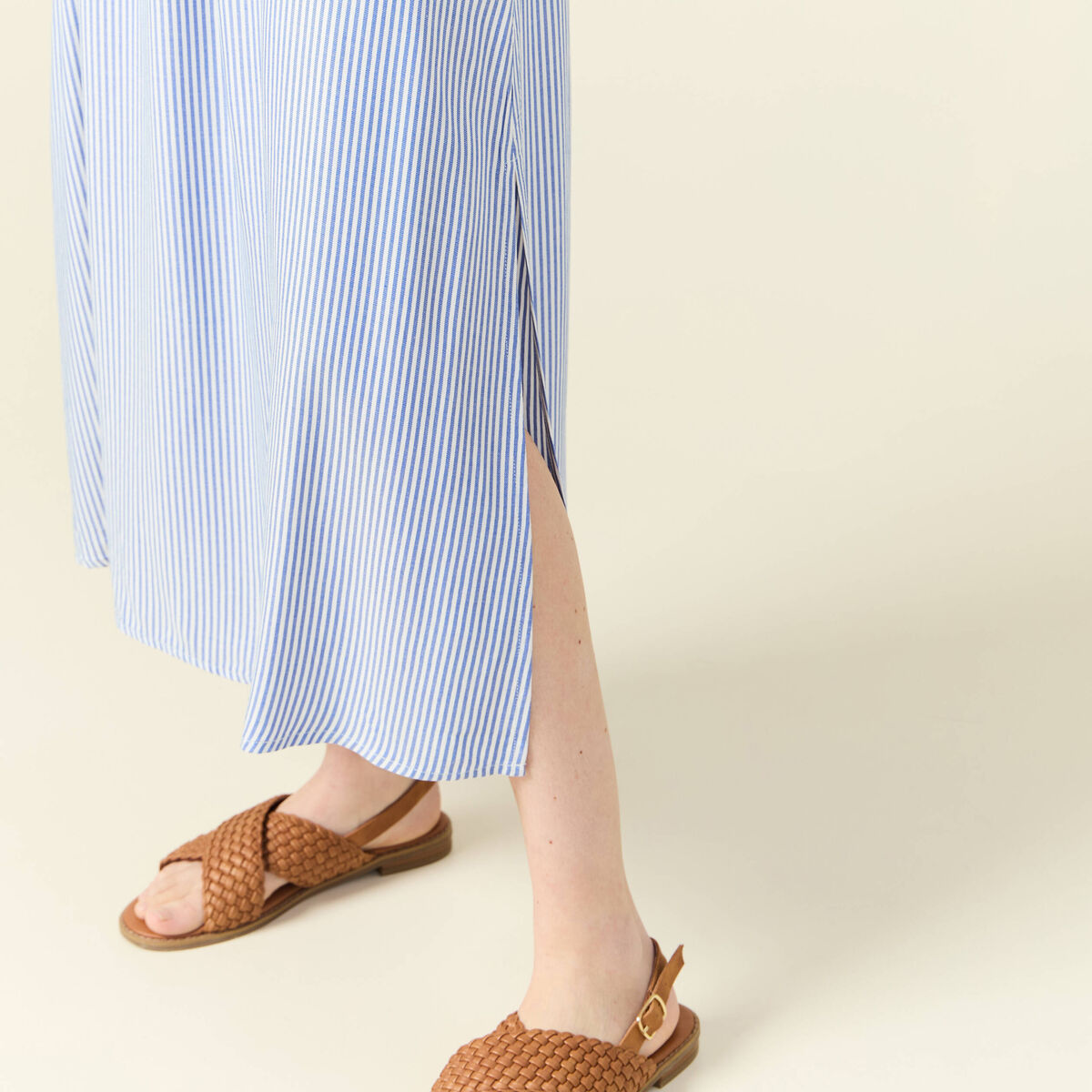 Robe chemise éco-responsable ecru femme