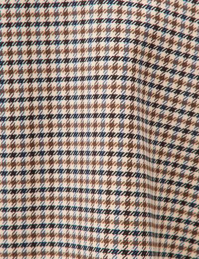 Veste &agrave; carreaux manches longues marron femme