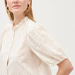 Chemise en coton manches coude creme femme