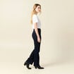 Jeans flare taille haute denim brut femme