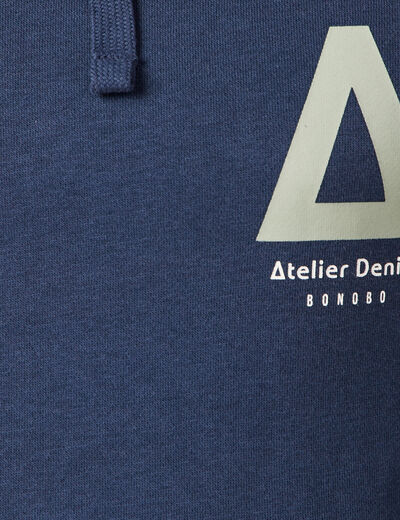 Sweat à capuche bleu marine homme