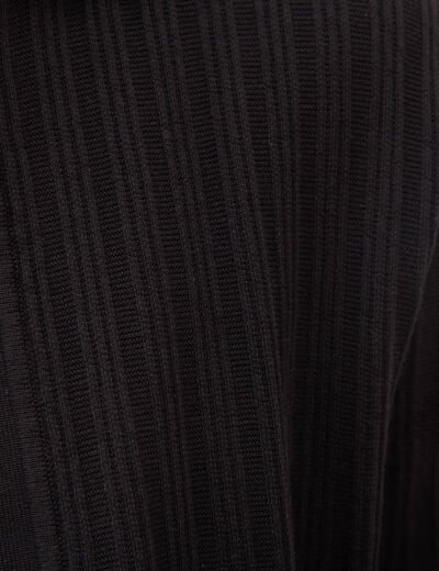 Chemise en coton manches courtes noir homme