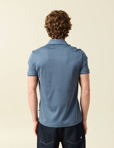 Polo manches courtes bleu gris homme
