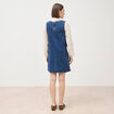 Robe sans manches col rond en jeans denim stone femme