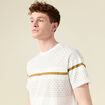 T-shirt col rond manches courtes ecru homme