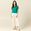 T-shirt manches courtes vert turquoise femme