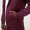Sweat ample &agrave; capuche manches longues prune homme