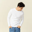 T-shirt manches longues blanc homme