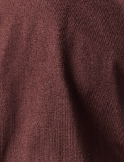 T-shirt en coton marron fonc&eacute; homme