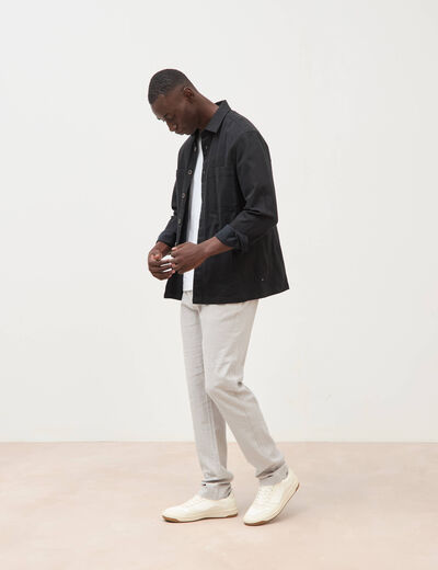 Chino coupe droite longueur 32 gris homme