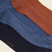 Lot de 3 paires de chaussettes marron cognac homme