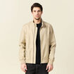 Blouson zippé col montant gris homme