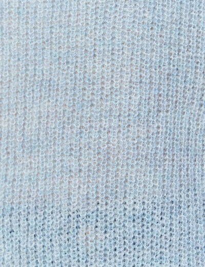 Pull manches courtes bleu gris femme