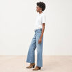 Jeans bootcut taille standard denim stone femme