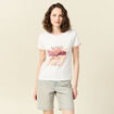 T-shirt manches courtes ivoire femme