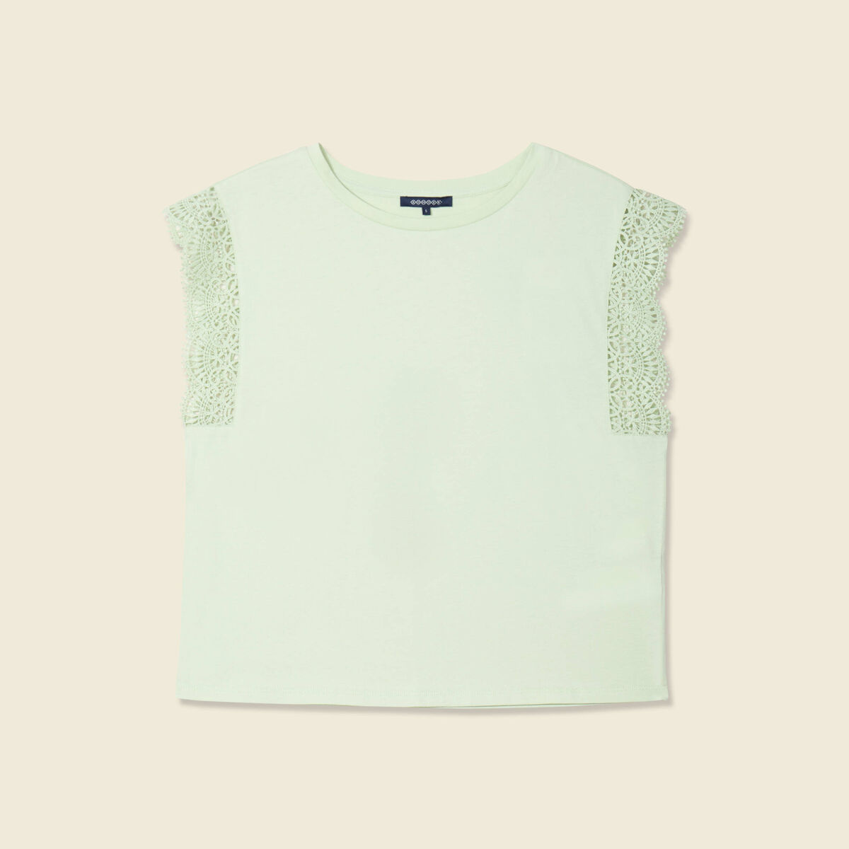 T-shirt manches courtes vert pastel femme