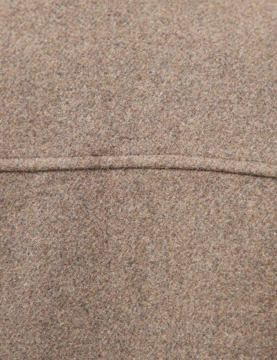 Veste oversize courte col classique taupe homme