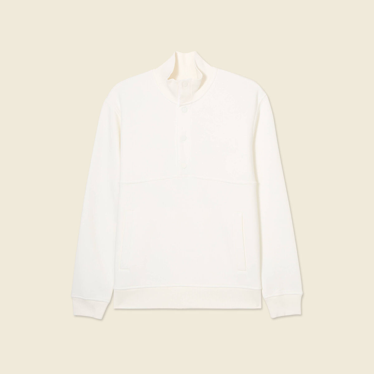 Sweat manches longues ecru homme