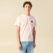 T-shirt en coton manches courtes rose poudr&eacute;e homme