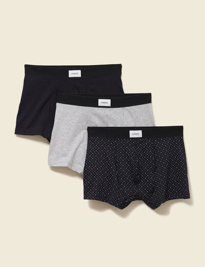 Lot de 3 boxers noir homme