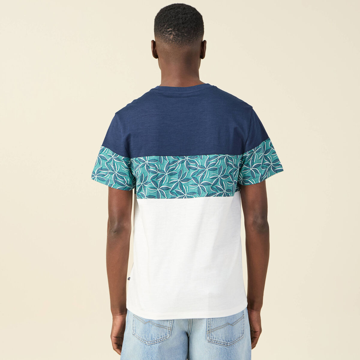 T-shirt manches courtes bleu homme