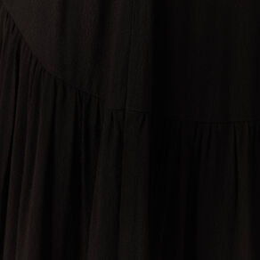 Jupe longue évasée noir femme