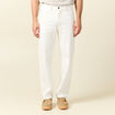 Jeans relax 5 poches denim blanc homme