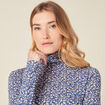 T-shirt manches longues bleu femme