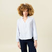 Blouse manches longues bleu ciel femme