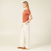 T-shirt manches courtes orange femme