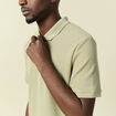 Polo col polo manches courtes en coton gris homme