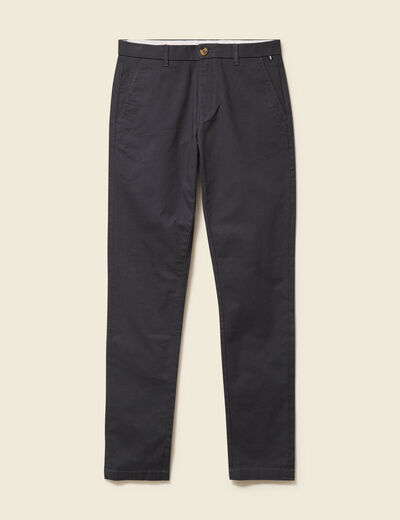 Pantalon chino slim gris fonc&eacute; homme