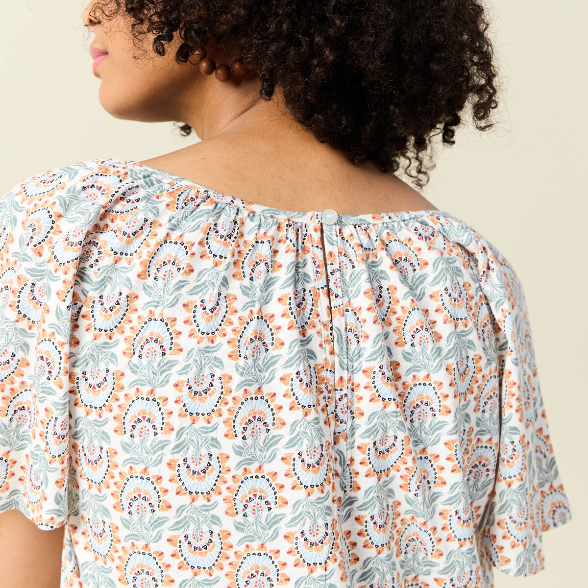 T-shirt manches courtes blanc femme