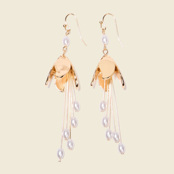 boucles doreilles pendantes ecru femme Boucles d'oreilles pendantes ecru femme