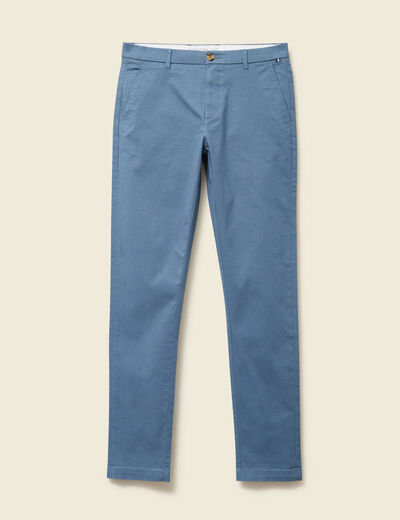 Pantalon chino slim bleu foncé homme