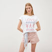T-shirt en coton blanc femme