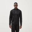 Sweat droit col montant manches longues noir homme