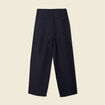 Pantalon large &agrave; pinces bleu fonc&eacute; femme
