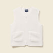 Sweat sans manches effet polaire ecru homme